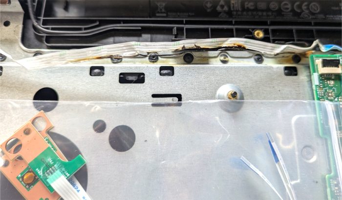 燃えた電源スイッチ